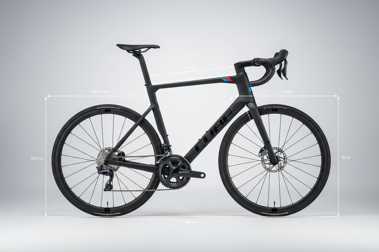 Qué talla de bici Cube necesito: guía de tallas y geometría
